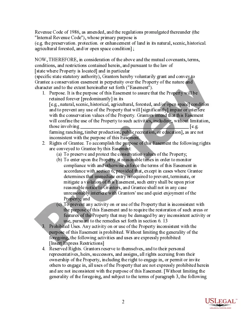 Get Deed of Conservation Easement Preview Deed of Conservation Easement