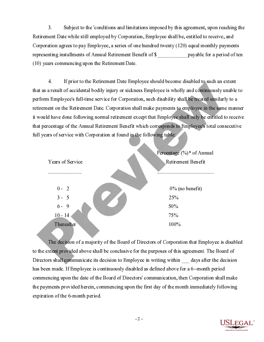 Get Nonqualified Defined Benefit Deferred Compensation Agreement Preview Nonqualified Defined Benefit Deferred Compensation Agreement