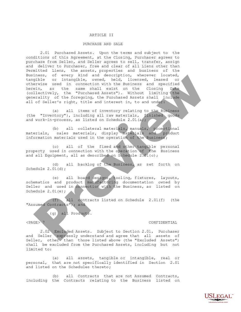 page 9 Sample Asset Purchase Agreement  between Centennial Technologies, Inc. and Intel Corporation - Sample preview