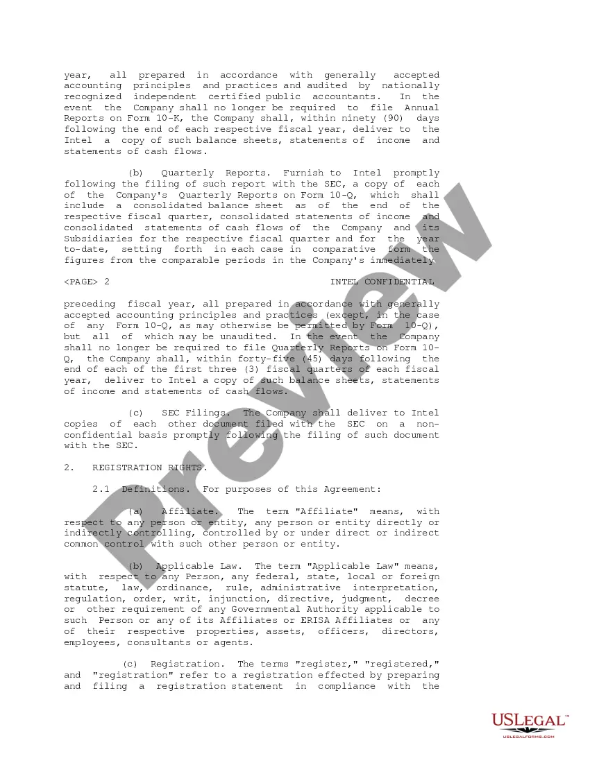 Get Rights Agreement between Centennial Technologies, Inc. and Intel Corporation Preview Rights Agreement between Centennial Technologies, Inc. and Intel Corporation