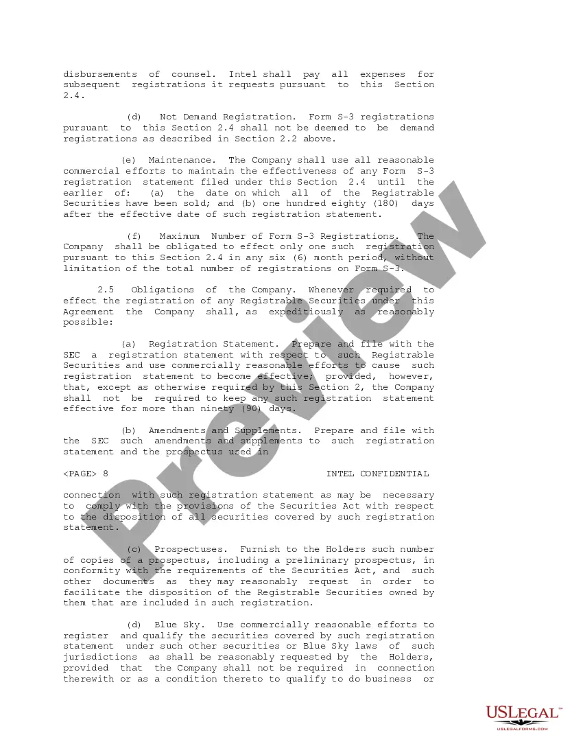 Get Rights Agreement between Centennial Technologies, Inc. and Intel Corporation Preview Rights Agreement between Centennial Technologies, Inc. and Intel Corporation