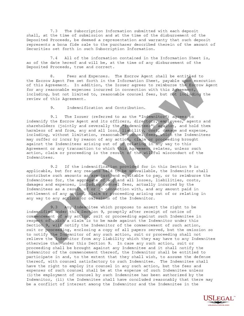 Get Escrow Agreement Public Offering between Lorelei Corporation and Chase Manhattan Bank Preview Escrow Agreement Public Offering between Lorelei Corporation and Chase Manhattan Bank