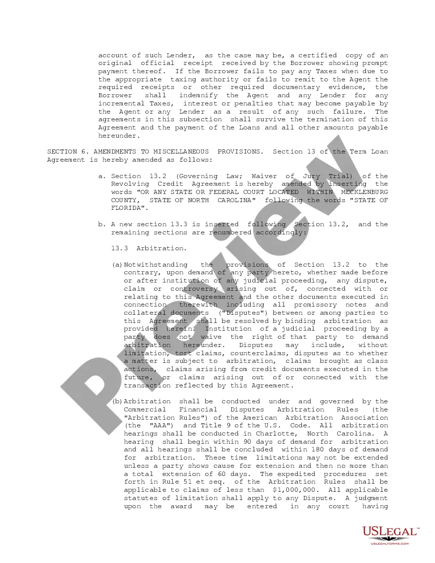 Preview Term Loan Agreement