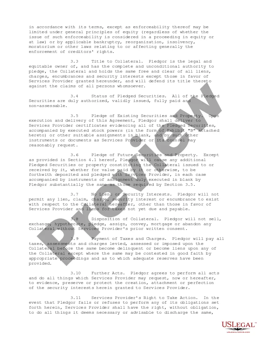 Preview Stock Pledge Agreement by Portola Company IV LLC for Portola Packaging, Inc.