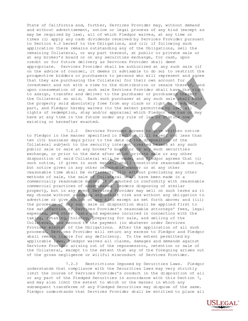 Preview Stock Pledge Agreement by Portola Company IV LLC for Portola Packaging, Inc.