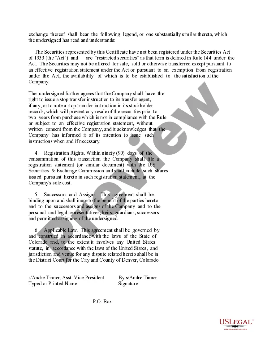 Preview Investment Representation Agreement between Bank Leu Ag and Delta Petroleum Corporation