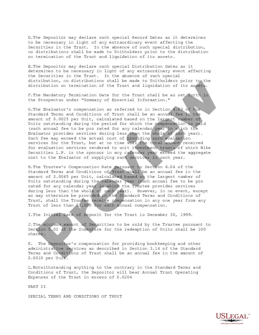Get Trust Agreement Nike Securities, L.P., The Chase Manhattan Bank, BISYS Fund Services Ohio, Inc. and First Trust Advisors, L.P. Preview Trust Agreement Nike Securities, L.P., The Chase Manhattan Bank, BISYS Fund Services Ohio, Inc. and First Trust Advisors, L.P.