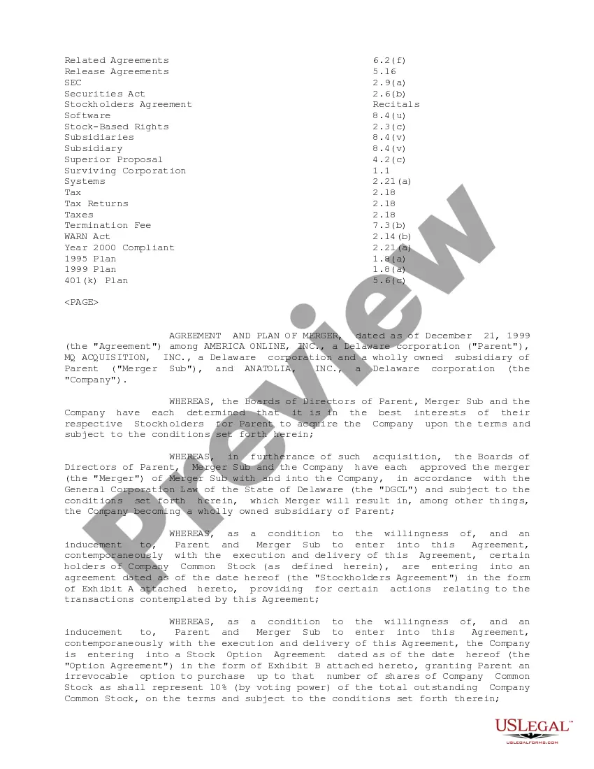 Get Agreement and Plan of Merger between America Online, Inc., MQ Acquisition, Inc. and Mapquest.Com, Inc. Preview Agreement and Plan of Merger between America Online, Inc., MQ Acquisition, Inc. and Mapquest.Com, Inc.