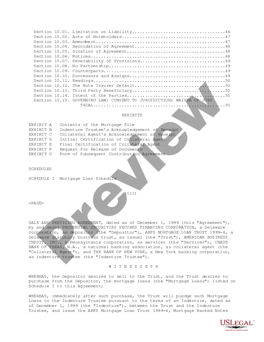 Get Sale and Servicing Agreement Preview Sale and Servicing Agreement