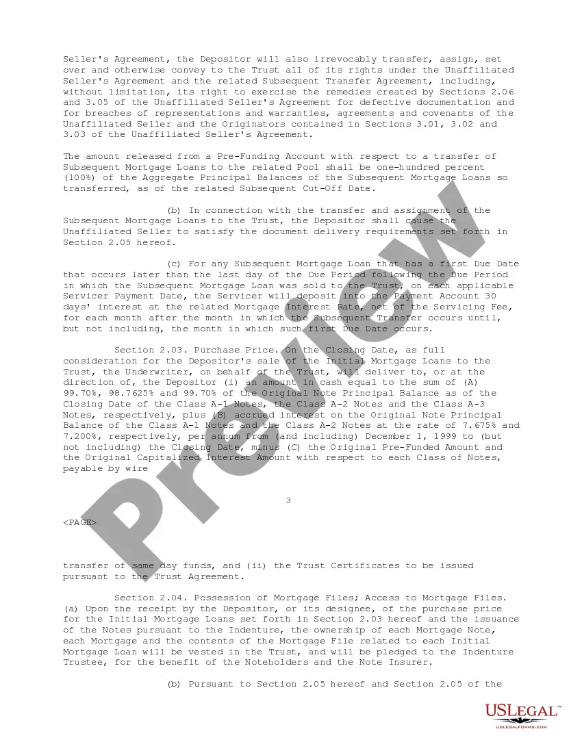 Get Sale and Servicing Agreement Preview Sale and Servicing Agreement