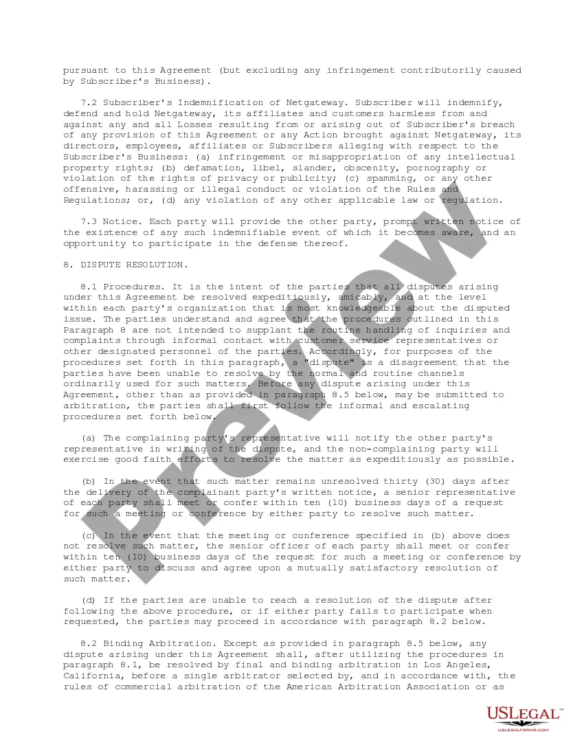 Preview Commerce Services Agreement