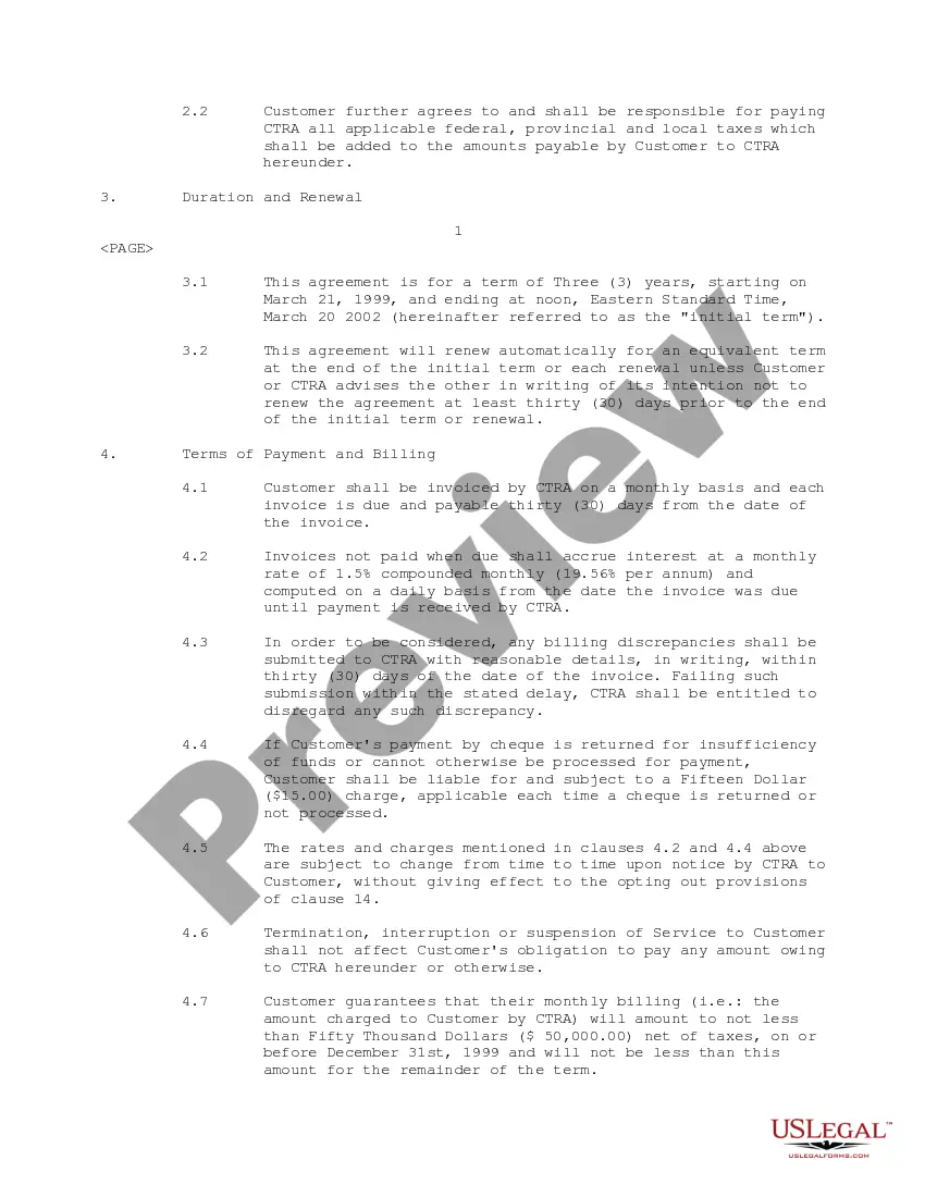 Get Customer Service Agreement between Canadian Telecom Resellers Alliance and APC Telecom, Inc. Preview Customer Service Agreement between Canadian Telecom Resellers Alliance and APC Telecom, Inc.