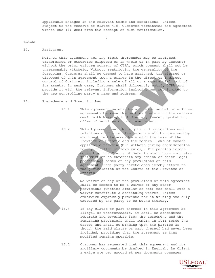 Get Customer Service Agreement between Canadian Telecom Resellers Alliance and APC Telecom, Inc. Preview Customer Service Agreement between Canadian Telecom Resellers Alliance and APC Telecom, Inc.