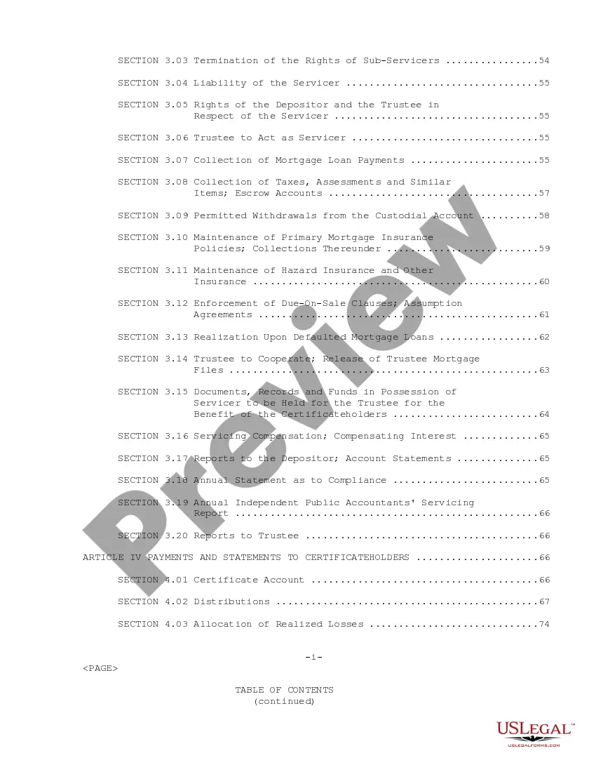 Get Pooling and Servicing Agreement between Credit Suisse First Boston Mortgage Securities Corp., Washington Mutual Bank F.A. and Bank One Preview Pooling and Servicing Agreement between Credit Suisse First Boston Mortgage Securities Corp., Washington Mutual Bank F.A. and Bank One