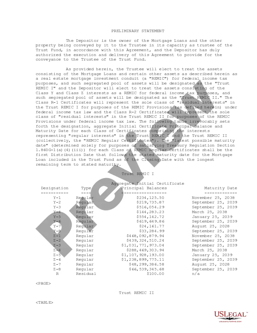Get Pooling and Servicing Agreement between Credit Suisse First Boston Mortgage Securities Corp., Washington Mutual Bank F.A. and Bank One Preview Pooling and Servicing Agreement between Credit Suisse First Boston Mortgage Securities Corp., Washington Mutual Bank F.A. and Bank One