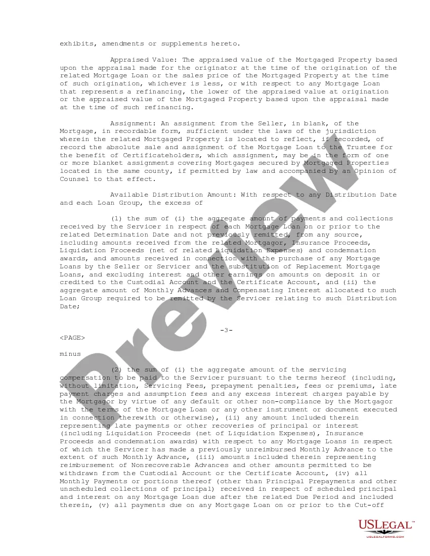 Get Pooling and Servicing Agreement between Credit Suisse First Boston Mortgage Securities Corp., Washington Mutual Bank F.A. and Bank One Preview Pooling and Servicing Agreement between Credit Suisse First Boston Mortgage Securities Corp., Washington Mutual Bank F.A. and Bank One