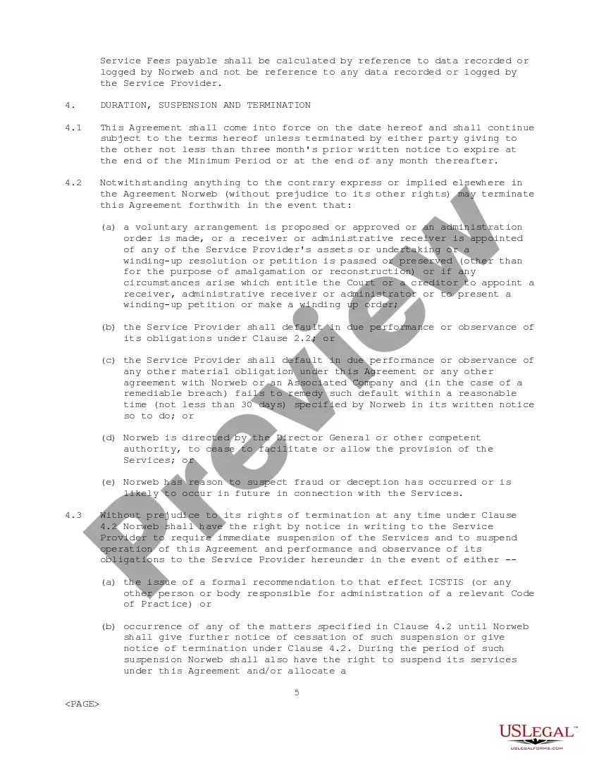 Get Telecommunications Services Agreement between Channelnet Limited and Norweb Telecom Limited Preview Telecommunications Services Agreement between Channelnet Limited and Norweb Telecom Limited