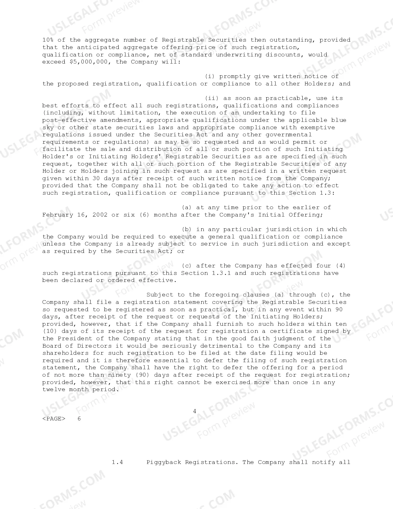 Preview Investors' Rights Agreement between Telocity, Inc., Existing Holders, and Founders