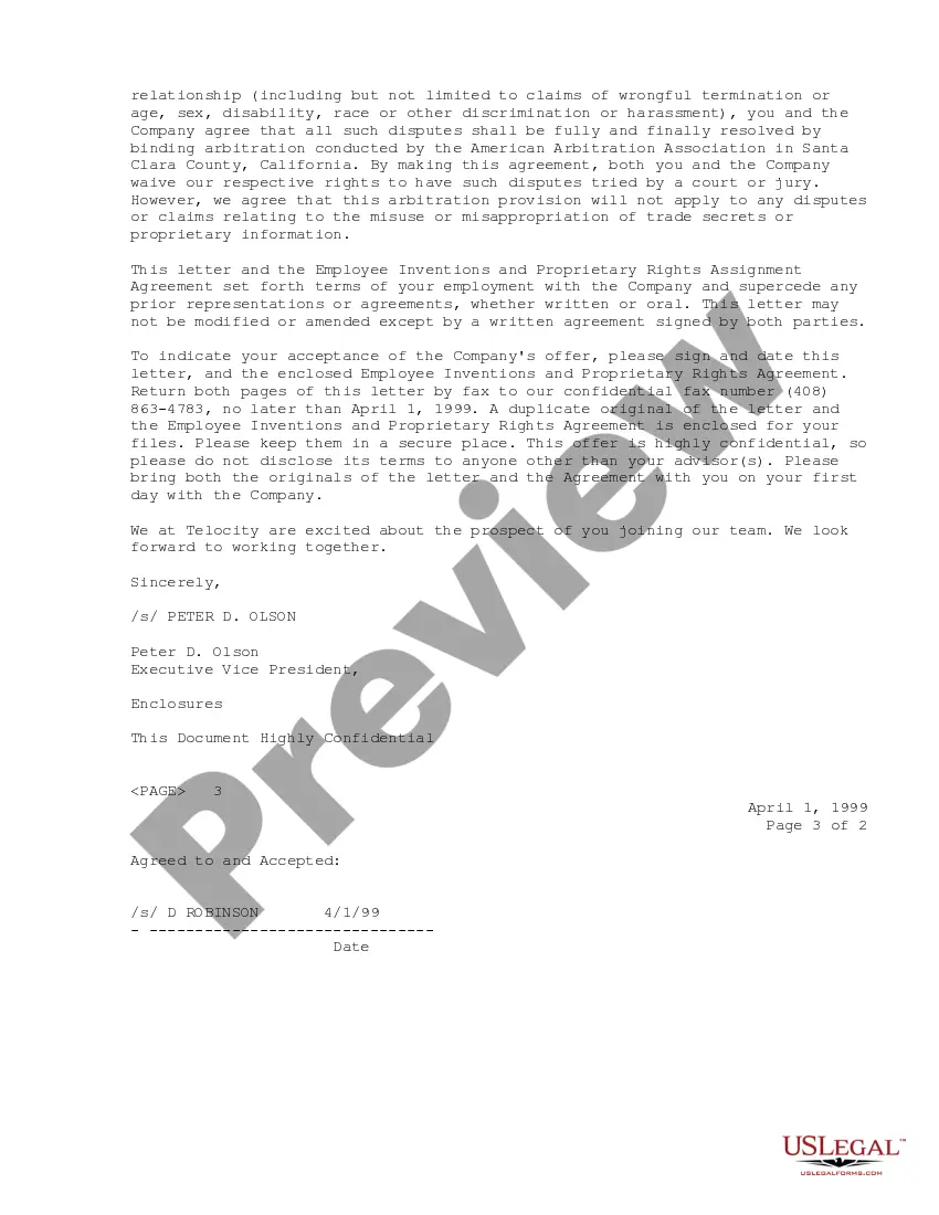 Get Sample Employment Agreement between Telocity, Inc. and Vice President of Human Interaction Preview Sample Employment Agreement between Telocity, Inc. and Vice President of Human Interaction