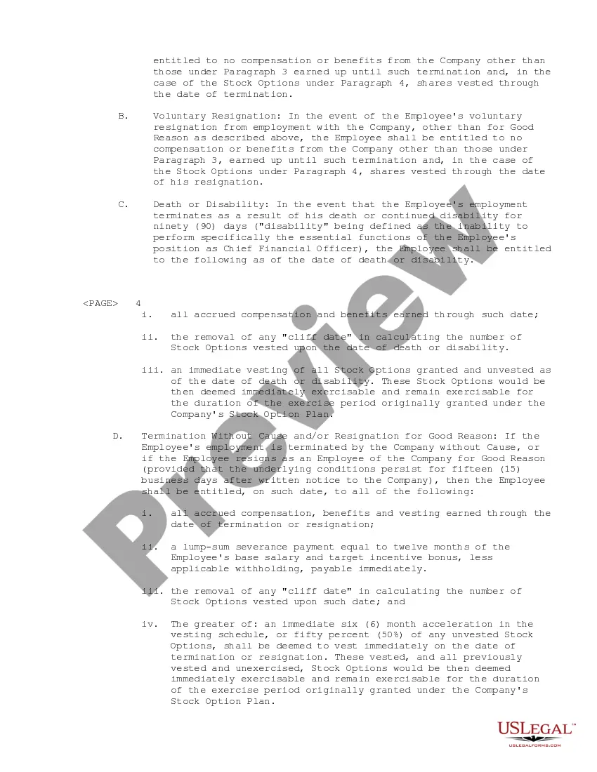 Get Sample Employment Agreement between Telocity, Inc. and Executive Vice President and Chief Financial Officer Preview Sample Employment Agreement between Telocity, Inc. and Executive Vice President and Chief Financial Officer