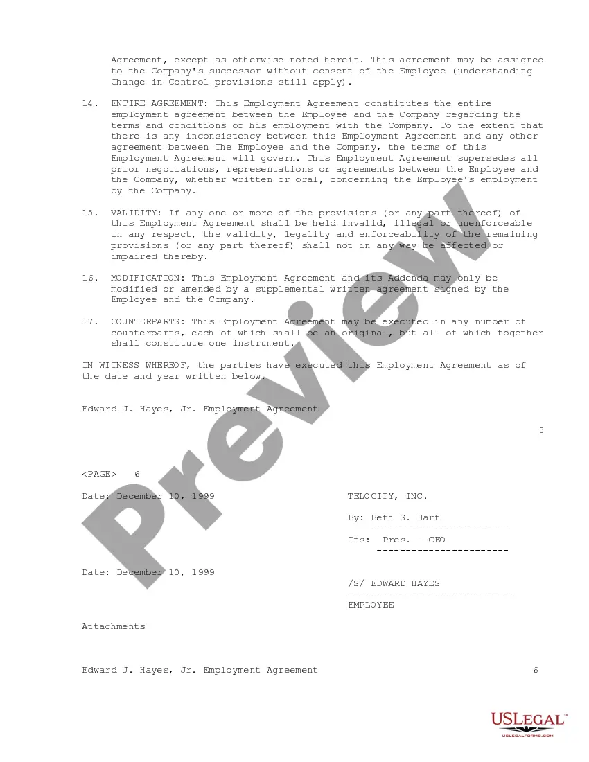 Get Sample Employment Agreement between Telocity, Inc. and Executive Vice President and Chief Financial Officer Preview Sample Employment Agreement between Telocity, Inc. and Executive Vice President and Chief Financial Officer