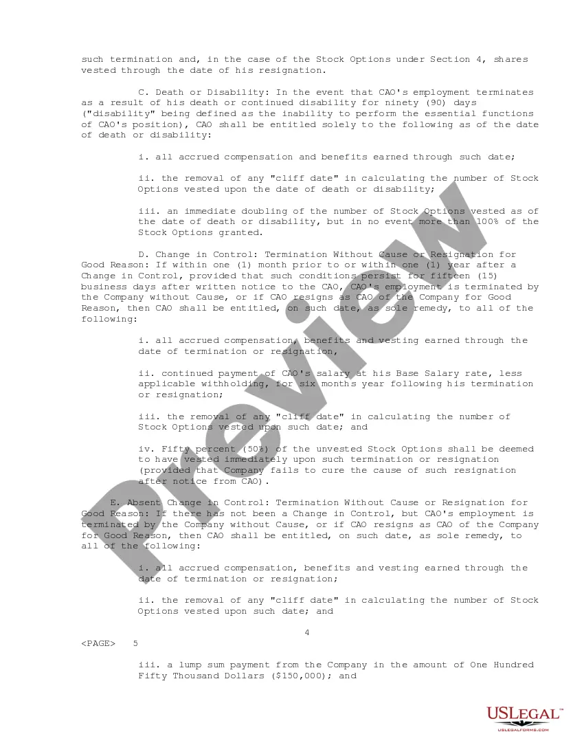 Preview Sample Employment Agreement between Telocity, Inc. and Executive Vice President Chief Administrative Officer and Corporate Secretary