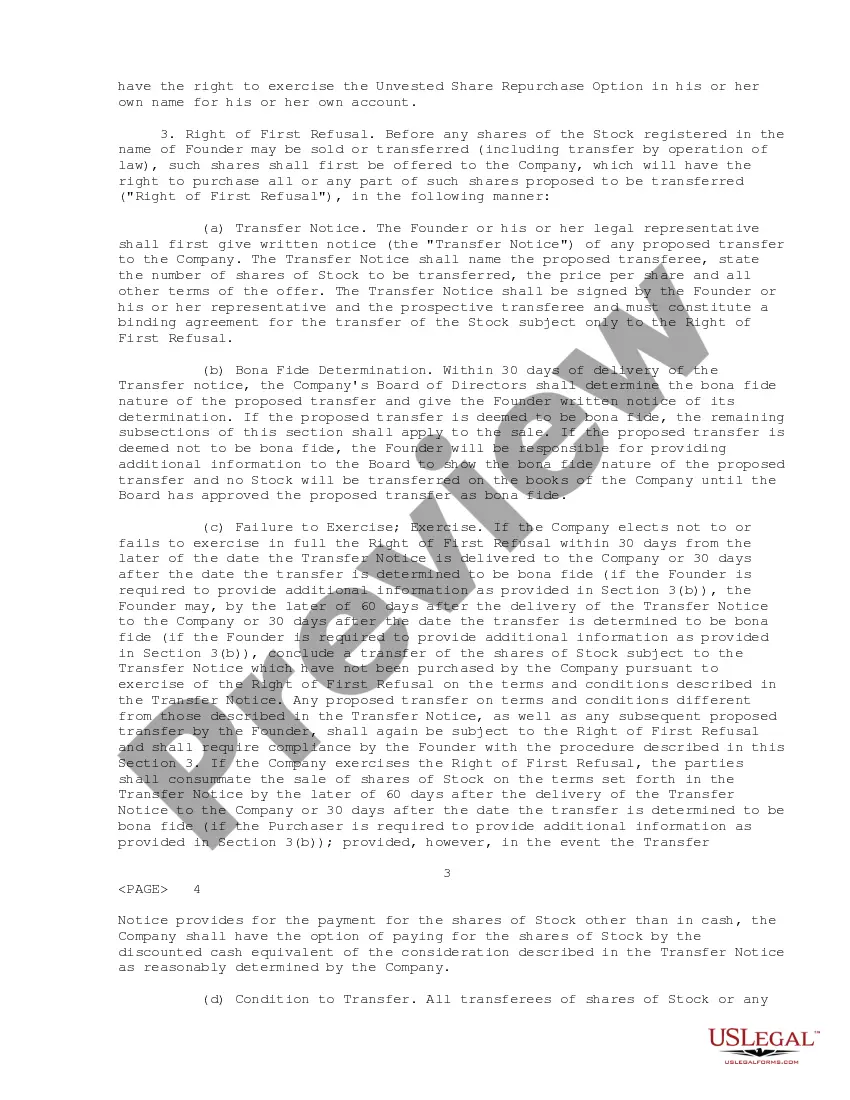 Get Sample Founder Stock Purchase Agreement between MachOne Communications, Inc. and Peter D. Olson Preview Sample Founder Stock Purchase Agreement between MachOne Communications, Inc. and Peter D. Olson