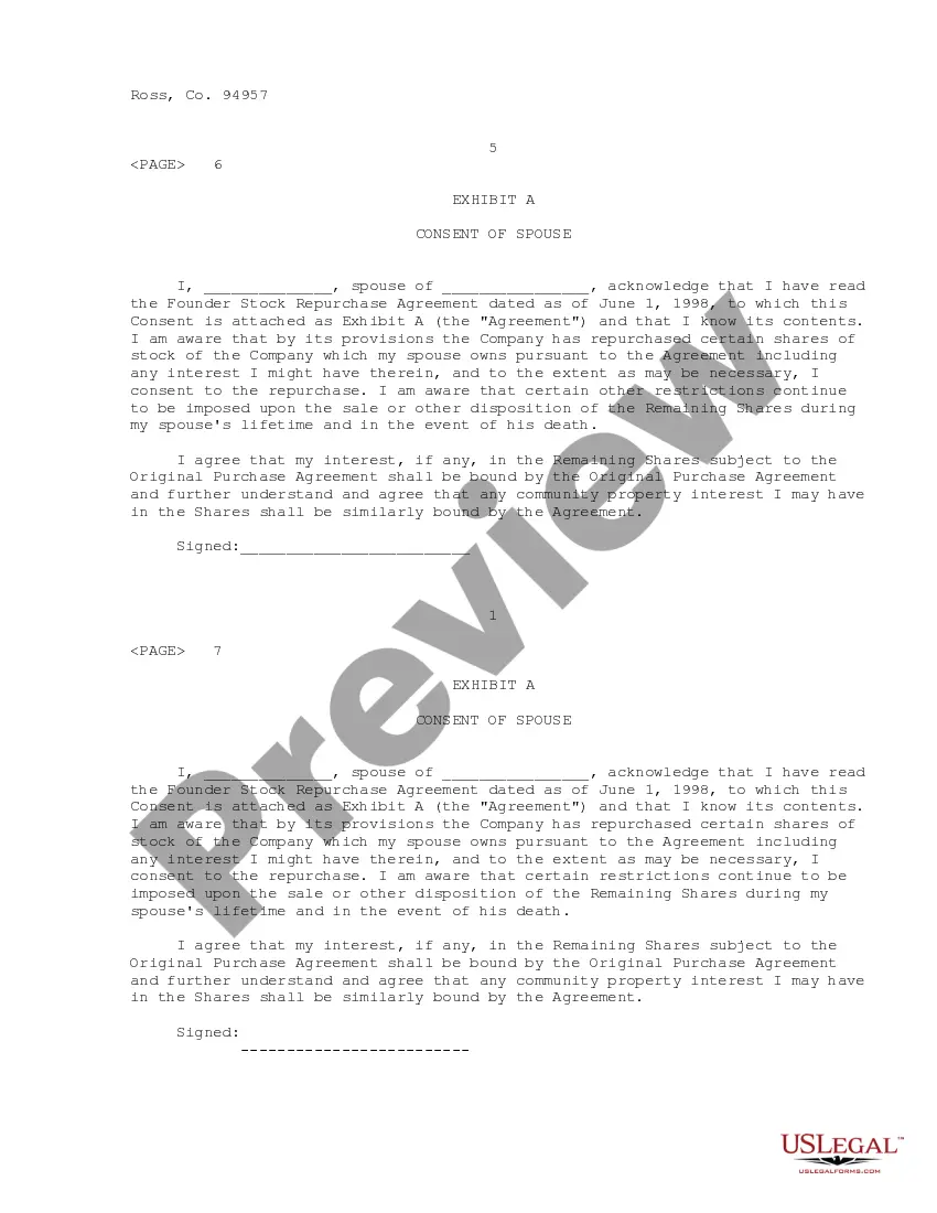 Get Sample Founder Stock Repurchase Agreement between MachOne Communications, Inc. and Michael Solomon Preview Sample Founder Stock Repurchase Agreement between MachOne Communications, Inc. and Michael Solomon