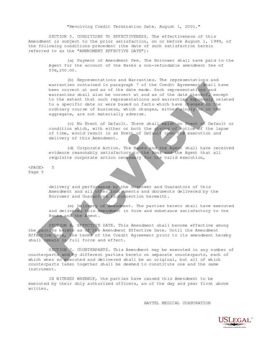 Get Fourth Amendment to Amended Restated Credit Agreement between Raytel Medical Corp, Bank Boston, N.A. and Banque Paribas Preview Fourth Amendment to Amended Restated Credit Agreement between Raytel Medical Corp, Bank Boston, N.A. and Banque Paribas