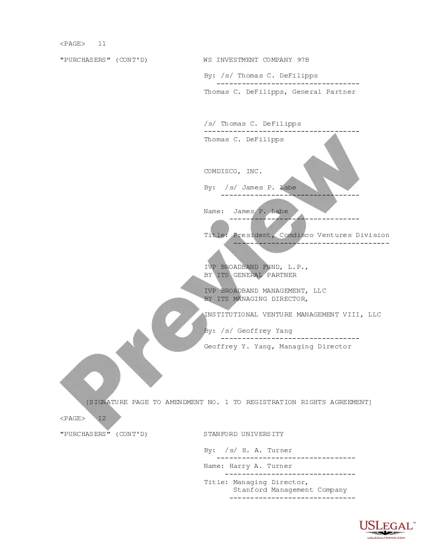 Get Amendment No. 1 to Registration Rights Agreement between Turnstone Systems, Inc. and purchaser Preview Amendment No. 1 to Registration Rights Agreement between Turnstone Systems, Inc. and purchaser