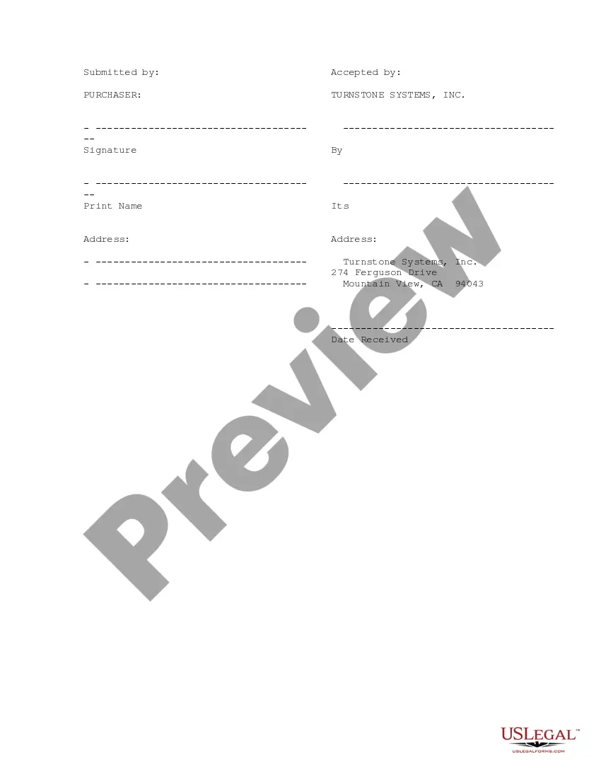 Get Stock Option Agreement of Turnstone Systems, Inc. Preview Stock Option Agreement of Turnstone Systems, Inc.