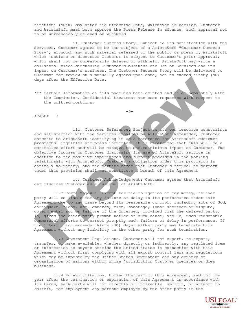 Get Application Services Agreement between AristaSoft Corporation and Turnstone Systems Preview Application Services Agreement between AristaSoft Corporation and Turnstone Systems