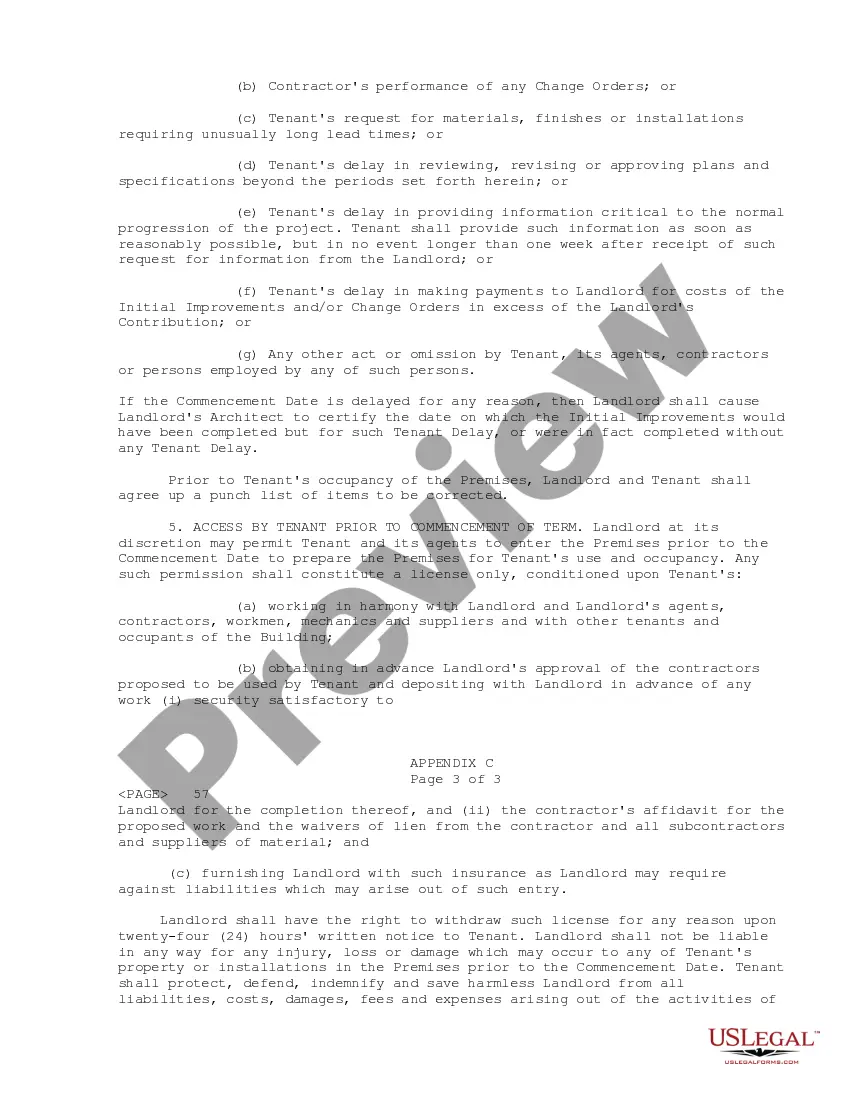 Preview Tenant Improvement Lease