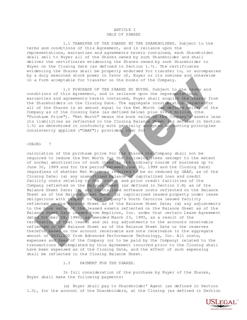 Get Sample Stock Purchase Agreement between Goshen Rubber Companies, Inc., shareholders and Wynn's International, Inc. Preview Sample Stock Purchase Agreement between Goshen Rubber Companies, Inc., shareholders and Wynn's International, Inc.