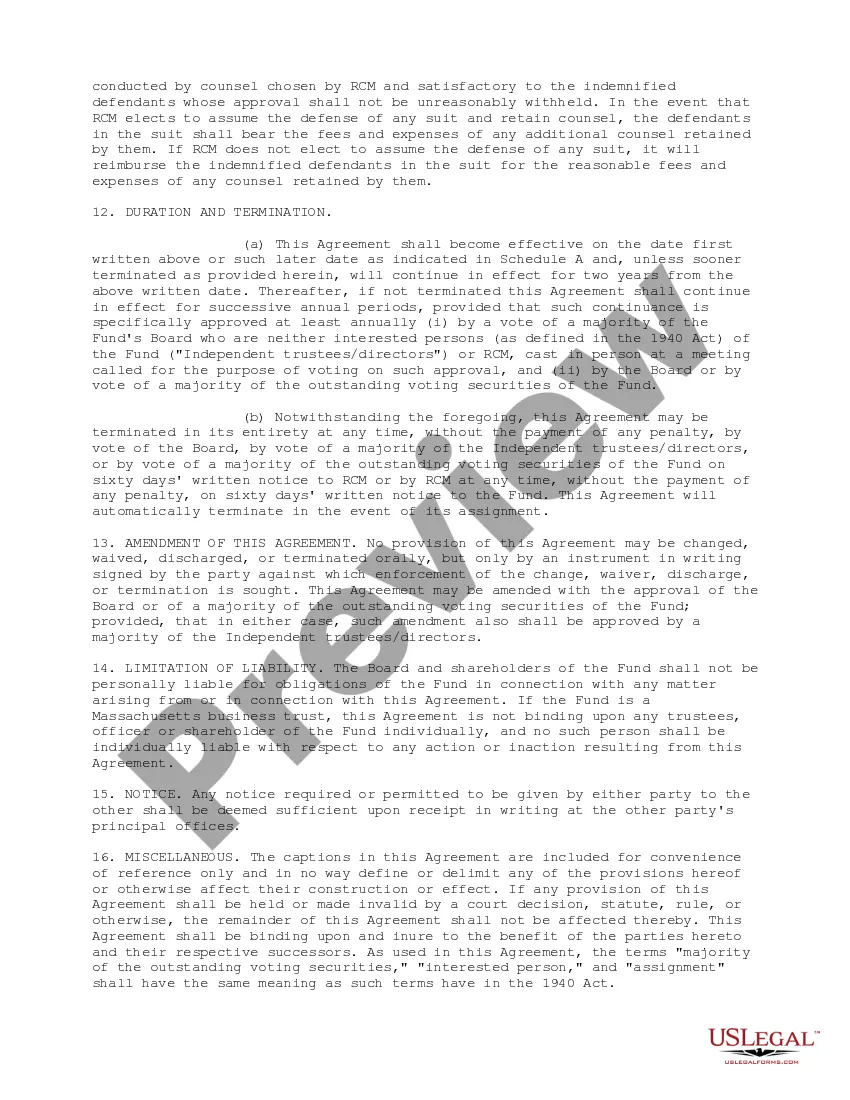 Preview Distribution Agreement between Ingenuity Capital Management, LLC and Rafferty Capital Markets