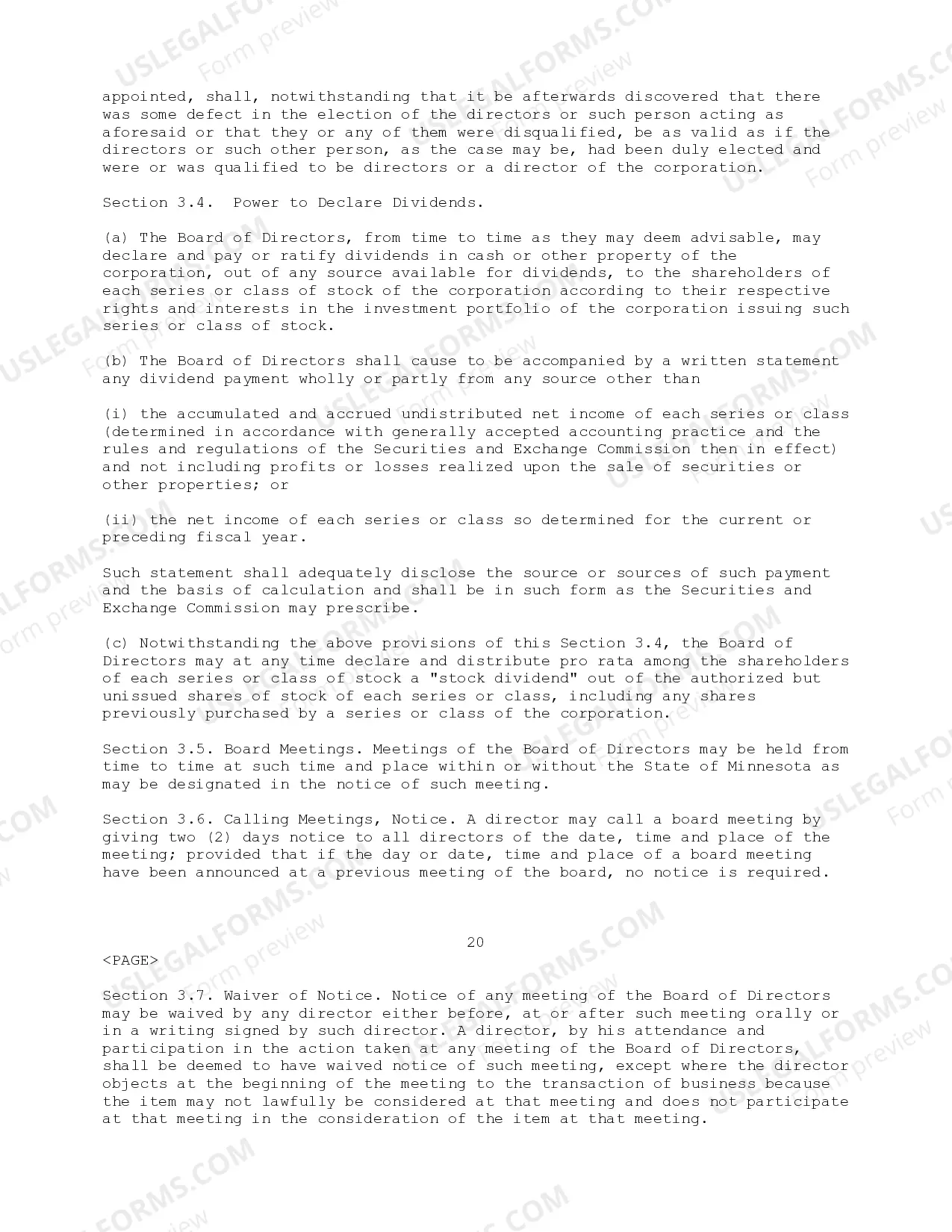 Preview Bylaws of First American Insurance Portfolios, Inc.