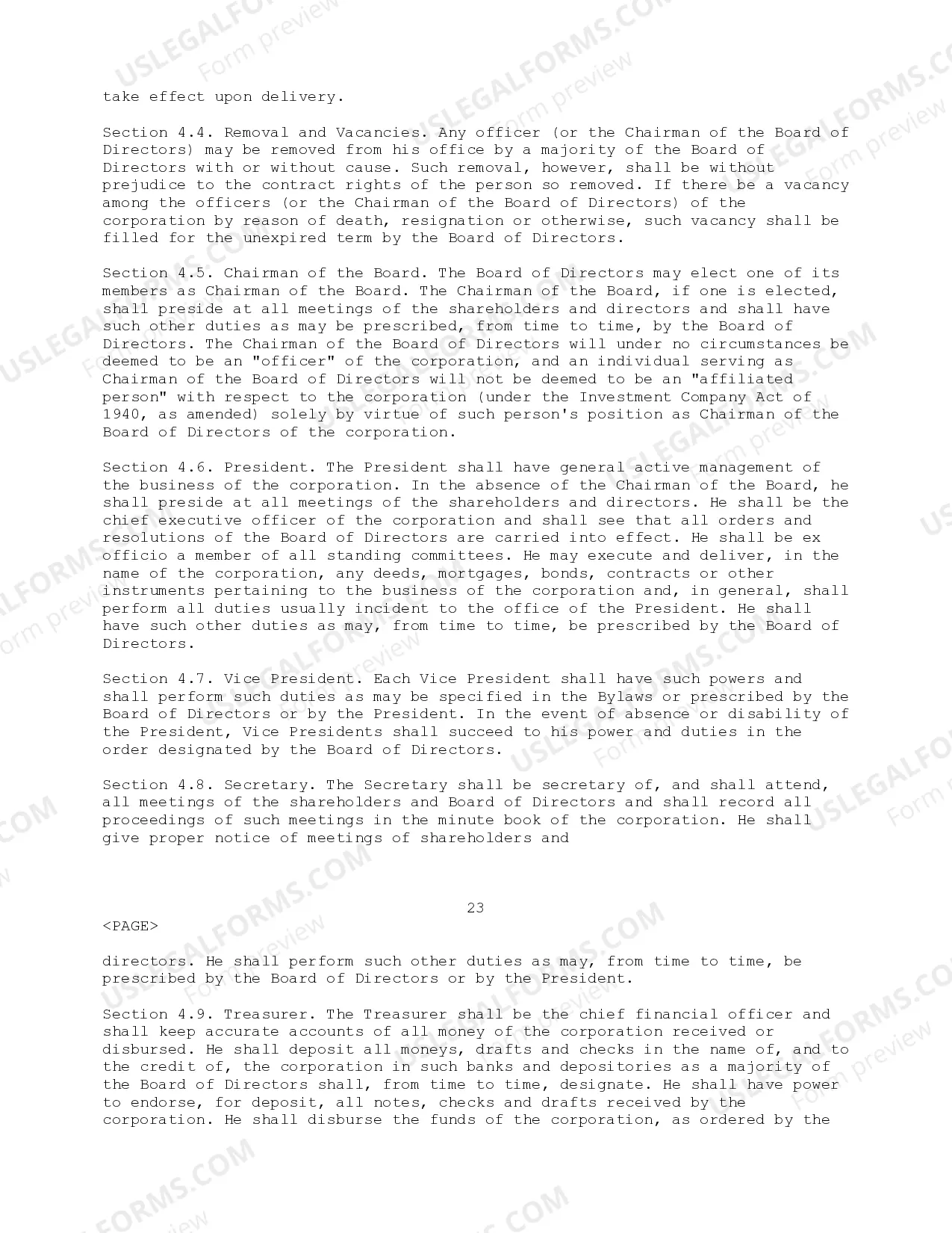 Preview Bylaws of First American Insurance Portfolios, Inc.