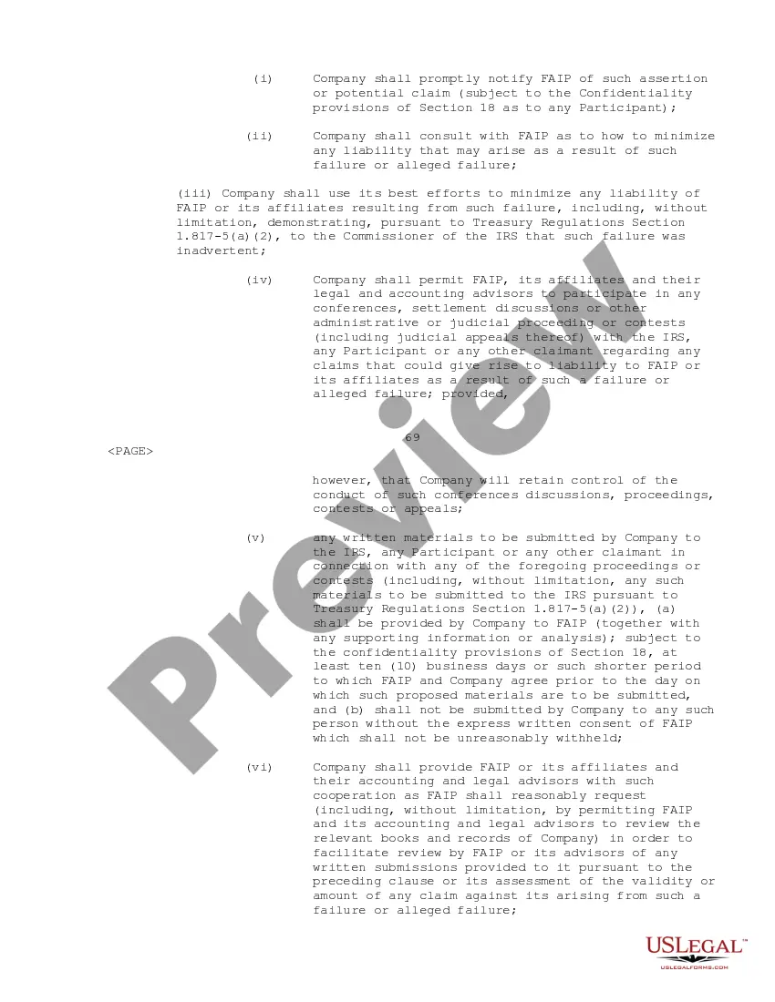 Get Participation Agreement between First American Ins. Portfolios, Inc., SEI Investments Distribution Co. Preview Participation Agreement between First American Ins. Portfolios, Inc., SEI Investments Distribution Co.
