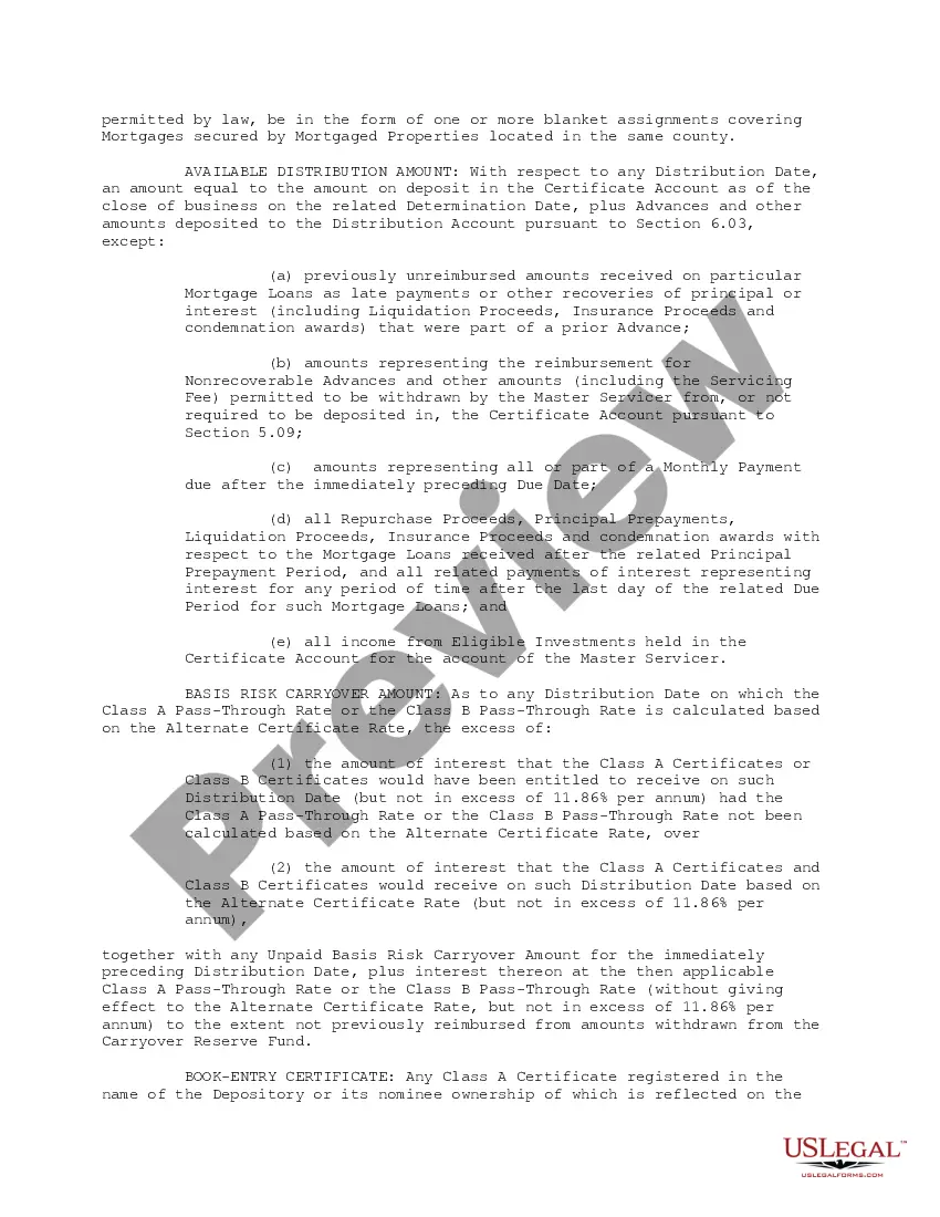 Get Pooling and Servicing Agreement contemplating the sale of mortgage loans to Trustee for inclusion in the Trust Fund by the company Preview Pooling and Servicing Agreement contemplating the sale of mortgage loans to Trustee for inclusion in the Trust Fund by the company