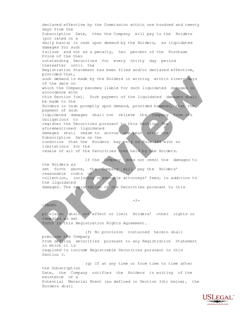 Get Registration Rights Agreement between ObjectSoft Corp. and Investors regarding sale and purchase of 6% Series G convertible preferred stocks Preview Registration Rights Agreement between ObjectSoft Corp. and Investors regarding sale and purchase of 6% Series G convertible preferred stocks