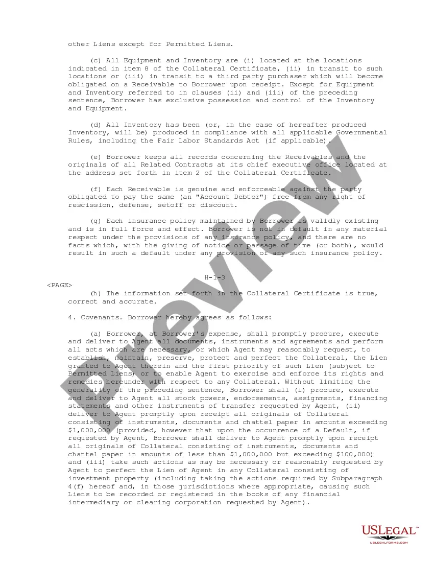 Get Borrower Security Agreement regarding the extension of credit facilities Preview Borrower Security Agreement regarding the extension of credit facilities