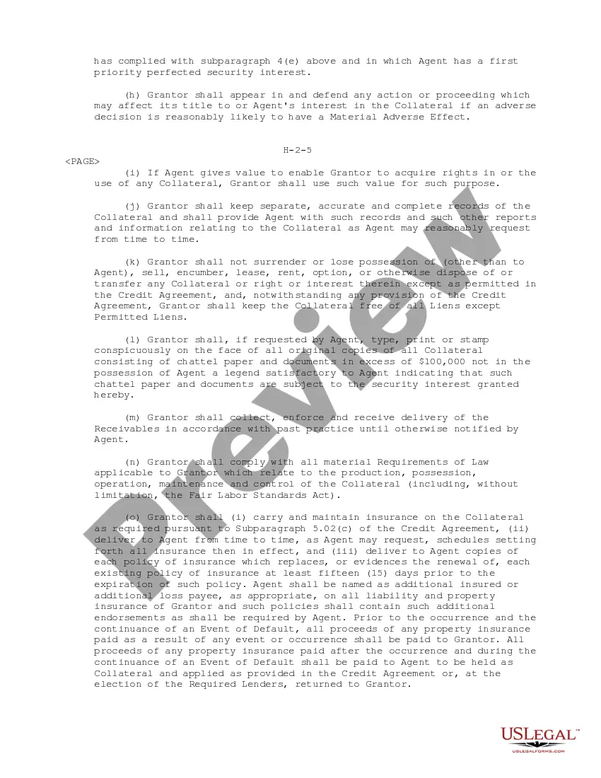 Get Domestic Subsidiary Security Agreement regarding ratable benefit of Lenders and Agent Preview Domestic Subsidiary Security Agreement regarding ratable benefit of Lenders and Agent
