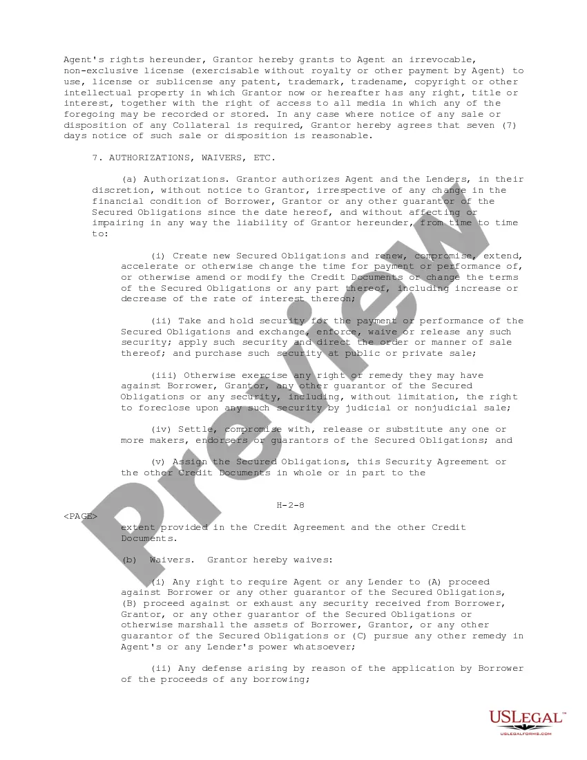 Get Domestic Subsidiary Security Agreement regarding ratable benefit of Lenders and Agent Preview Domestic Subsidiary Security Agreement regarding ratable benefit of Lenders and Agent