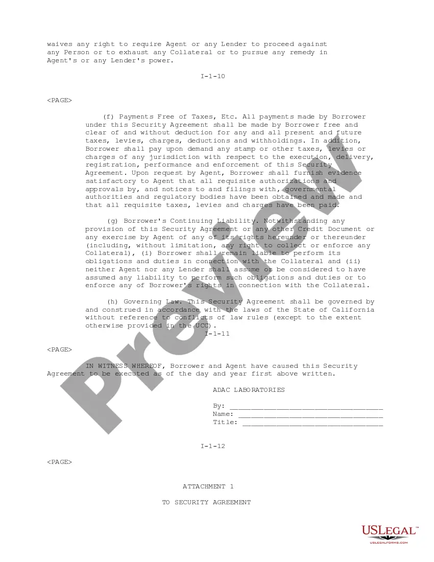 Get Borrower Security Agreement between ADAC Laboratories and ABN AMRO Bank Preview Borrower Security Agreement between ADAC Laboratories and ABN AMRO Bank