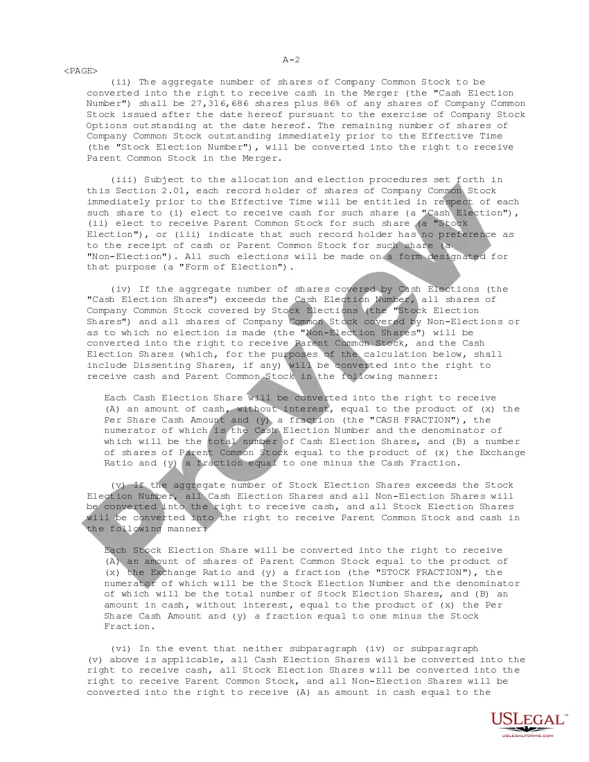 Preview Plan of Merger between Food Lion, Inc., Hannaford Brothers Company and FL Acquisition Sub, Inc.
