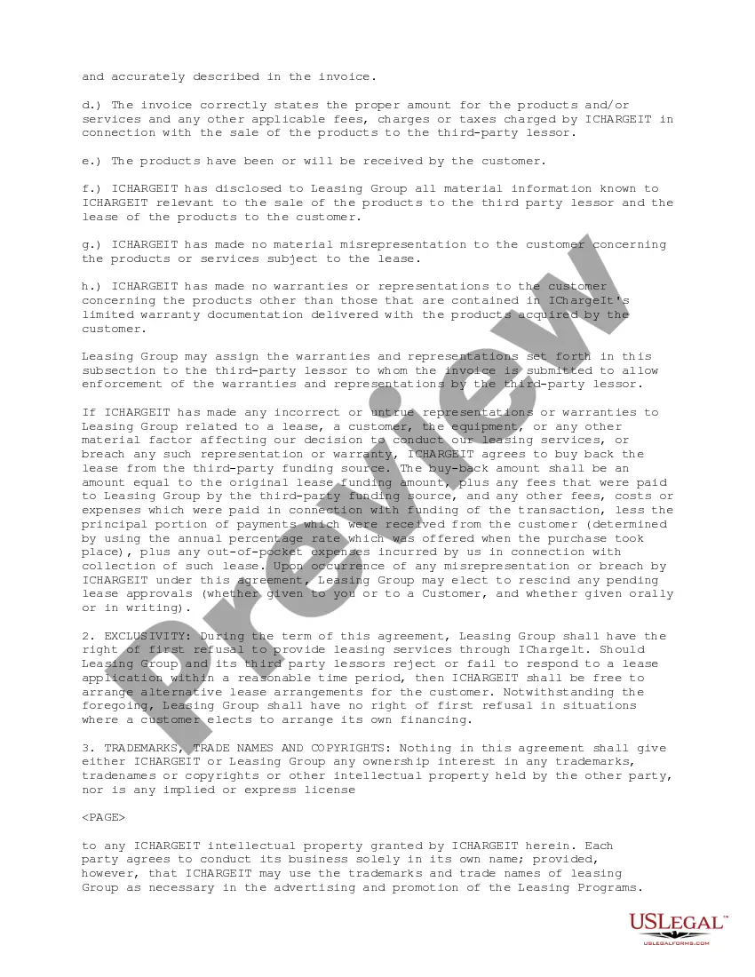 Preview Leasing Services Agreement