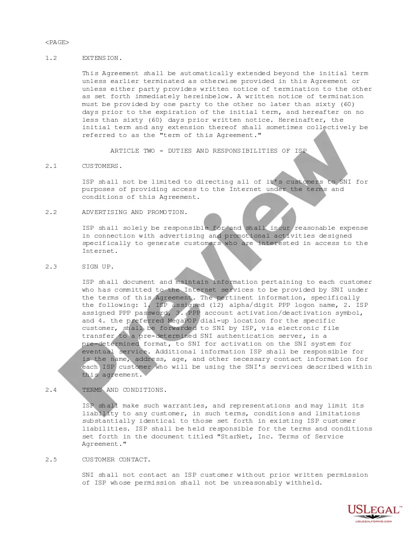 Preview Wholesale Service Agreement between StarNet, Inc. and Ichargeit.Com, Inc.
