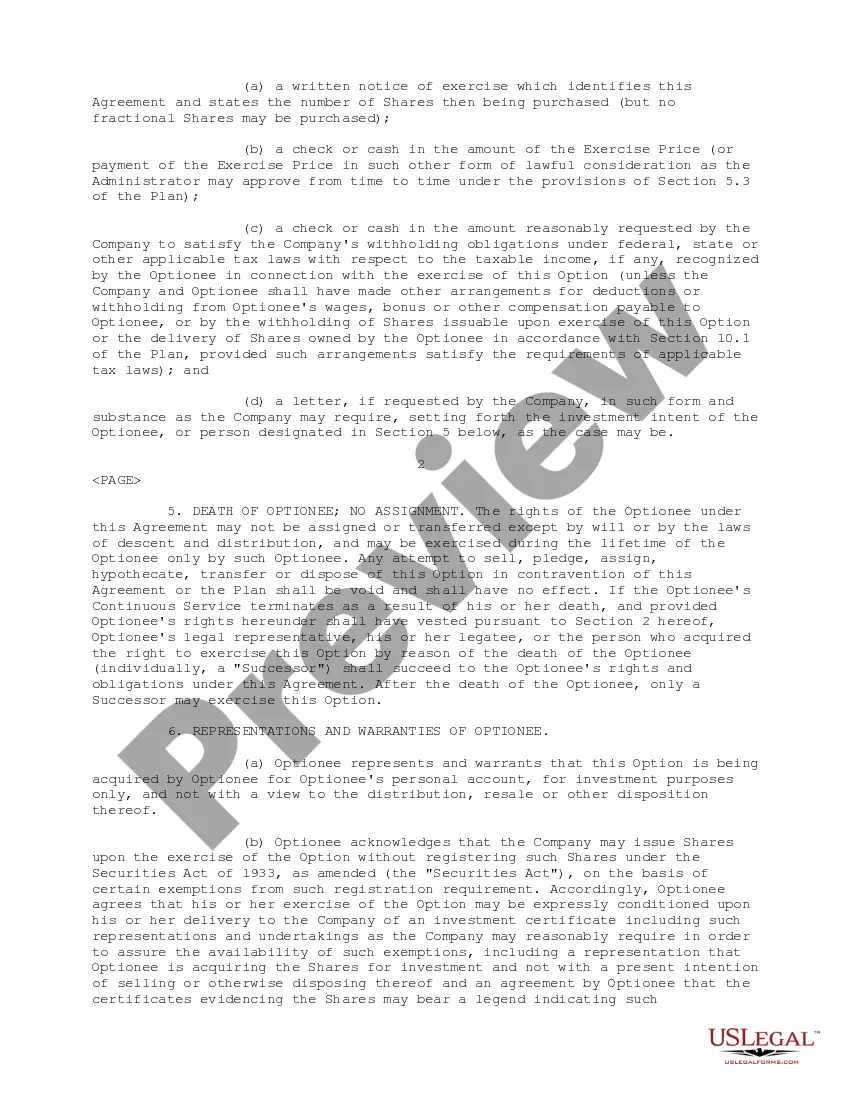 Get Stock Option Agreement of Ichargeit.Com, Inc. Preview Stock Option Agreement of Ichargeit.Com, Inc.