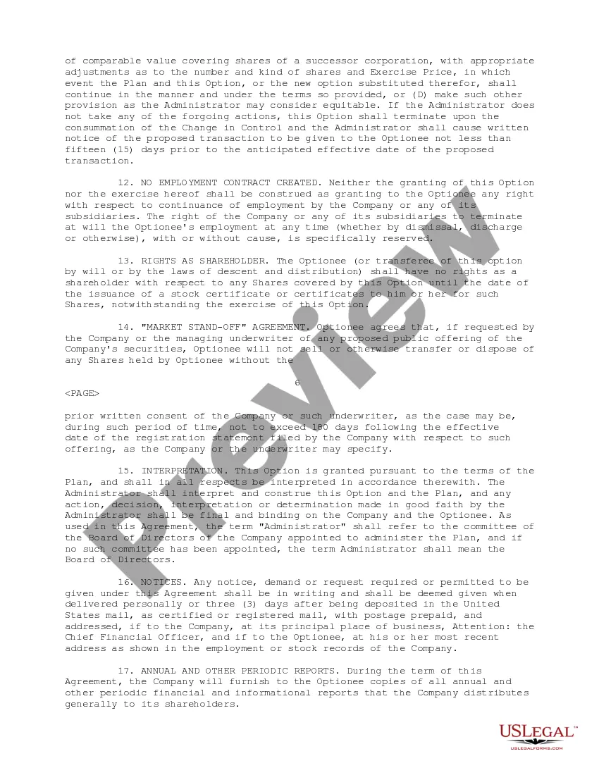 Get Stock Option Agreement of Ichargeit.Com, Inc. Preview Stock Option Agreement of Ichargeit.Com, Inc.