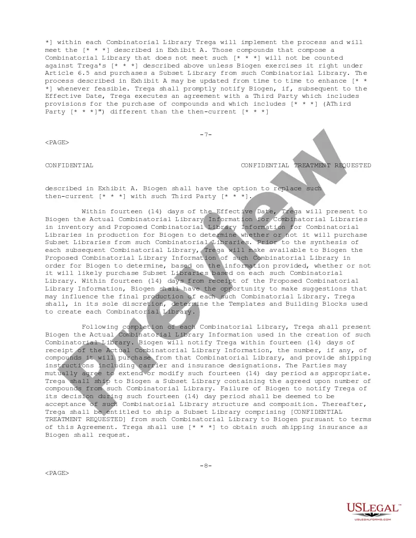 Preview Library Supply and Sublicense Agreement